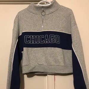 H&M grey quarter zip sweater